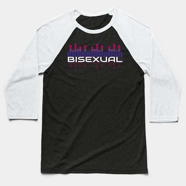 Music Equalizer Bars - Bisexual Baseball T-Shirt by Forsakendusk